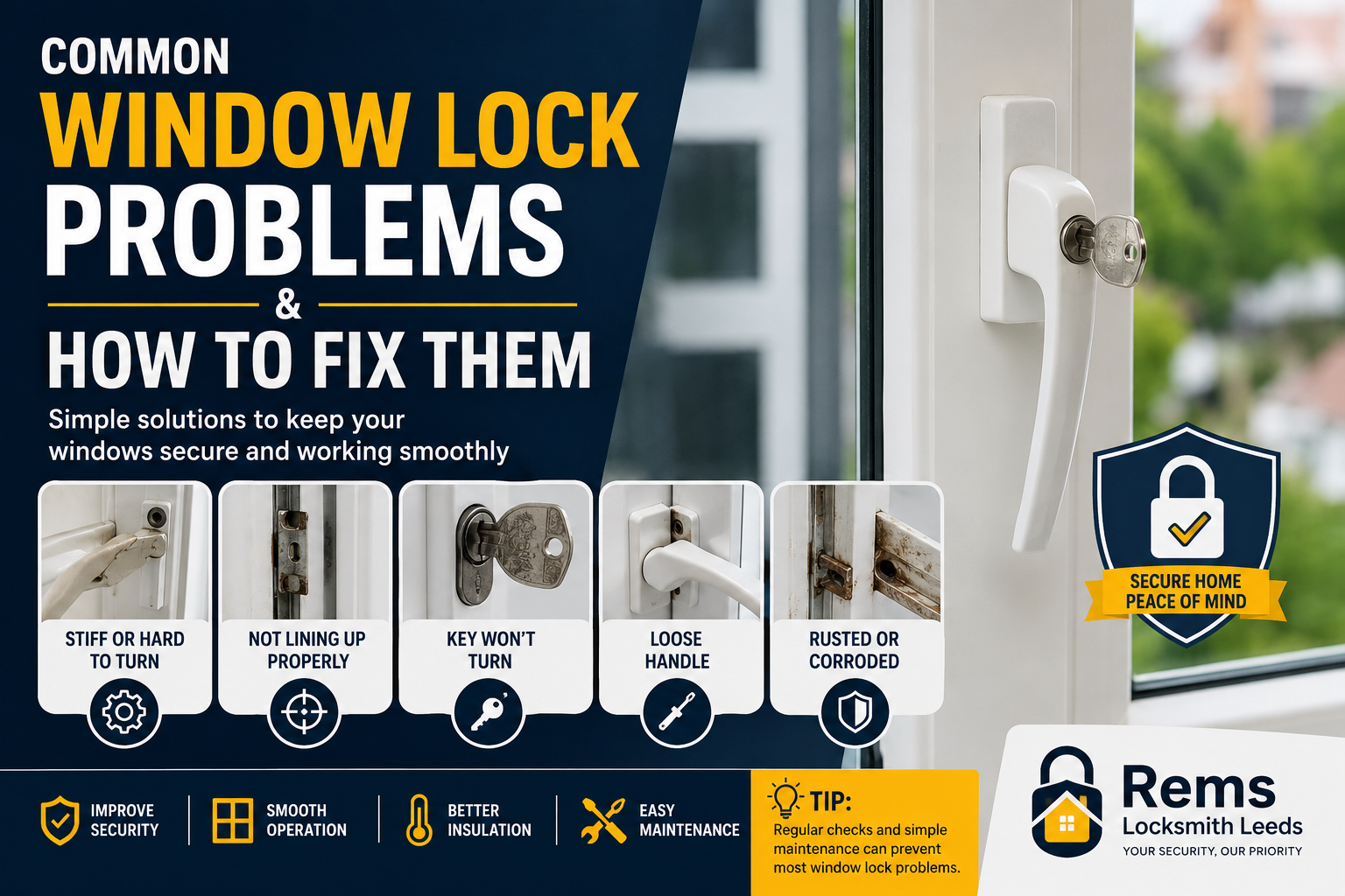 Common Window Lock Problems & How to Fix Them