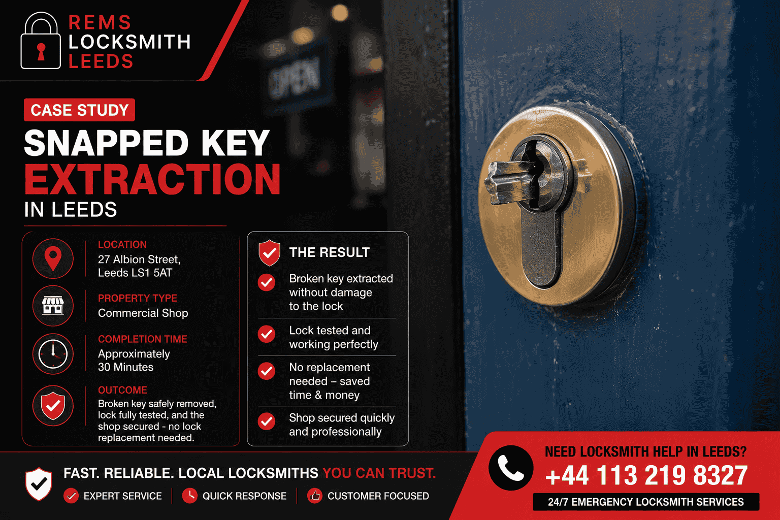 Snapped Key Extraction in Leeds – Case Study